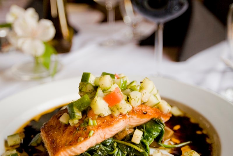 A fresh salmon fillet, a natural source of omega-3 fatty acids
