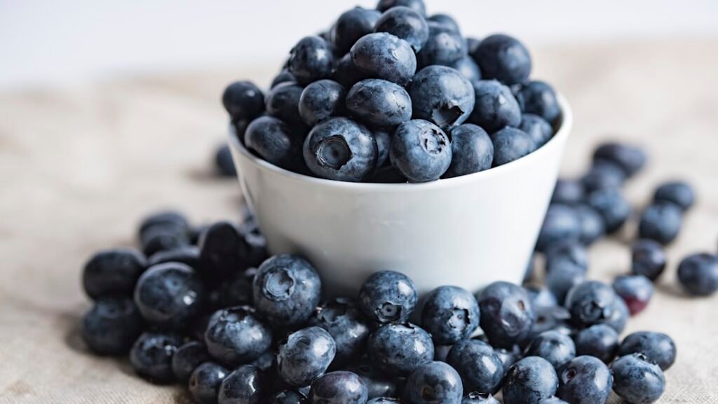 Fresh mixed berries in a ceramic bowl