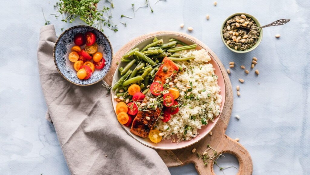 Prepared meals portioned into containers